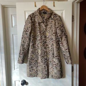 Vintage Multicolor Polka Dot Patterned Coat XL Y2K